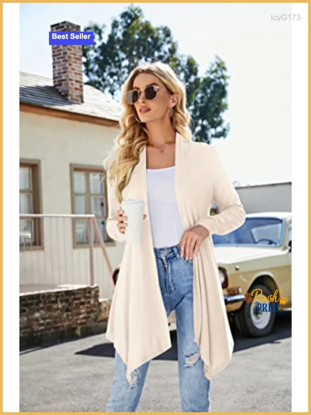 Lightweight Open Front Cardigan Long Sleeve Duster Hi-Low Knit Sweater